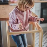 MeowBaby ® Montessori Kuhinjski pomočnik iz lesa za učenje/opazovanje, temno siva, (20734360) | Shoptok.si
