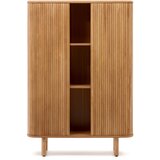 Kave Home Ormarić u dekoru jasena s kliznim vratima u prirodnoj boji 110x160x40 cm Mailen – | shoptok.hr