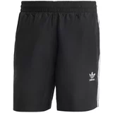 Adidas Kratke kopalne hlače 'Adicolor 3-Stripes' črna / bela