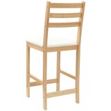  Trpezarijske stolice 2 kom. Čvrsto drvo od gume Prirodna Smeđa 40 x 47,5 x 99,5 cm | shoptok.hr