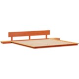  Podna krevetna konstrukcija s stolićima Smeđa 200x200cm Masivno drvo | shoptok.hr