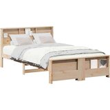  Krevetna konstrukcija Smeđa 135 x 190 cm Masivna borovina | shoptok.hr