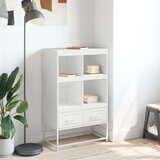 vidaXL Visoka komoda bijela 68,5x39x111,5 cm od hladno valjanog čelika | shoptok.hr