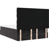 vidaXL Otomanski posteljni okvir z vzmetnicami črn 140x190cm žamet | Shoptok.si
