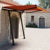 Maison Chic Ročno zložljiva tenda - Senčniki z LED lučkami 3,5x2,5 m oranžna in rjava, (22041709) | Shoptok.si