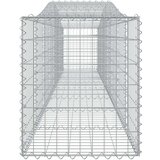  Obokana gabionska košara 7 kosov 400x50x60/80cm cinkano železo, (20758088) | Shoptok.si