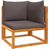 The Living Store Vrtni kotni kavč z blazinami trden akacijev les - Vrtni Kavč, (21625398) | Shoptok.si