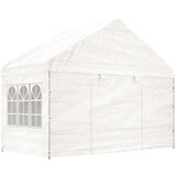  Sjenica s krovom bijela 8 92 x 4 08 x 3 22 polietilen | shoptok.hr