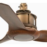 Faro 33428WT - Plafonski ventilator JUST FAN S, prečnik 81 cm, braon/mesing, Wi-Fi Tuya + daljinski upravljač | Eponuda.com
