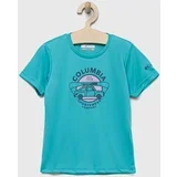 Columbia Dječja majica kratkih rukava Mirror Creek Short Sleeve Graphic Shirt boja: tirkizna