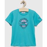 Columbia Otroška kratka majica Mirror Creek Short Sleeve Graphic Shirt turkizna barva | Shoptok.si