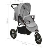  Dječja kolica svjetlosiva čelična | shoptok.hr
