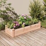 vidaXL Vrtna visoka greda s podlogo 120x45x25 cm trden les jelke Cene
