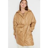 Trendyol Camel Bag Belt Detailed Wide Cut Oversize Quilted Inflatable Coat | Shoptok.si