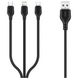 XO Kabel NB103 3v1 1m 2,1A črn, (20441820) | Shoptok.si