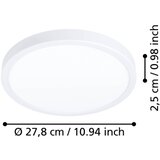 Eglo 901308-LED stropno svetlo fueva LED/14,2W/230V 2700/4000/6500K Ø27,8cm bela | Eponuda.com