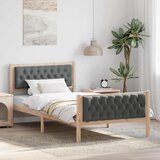  Okvir za krevet Tamno siva 100 x 200 cm tkanina | shoptok.hr