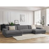 Bobochic Paris Tamno siva kutna garnitura od samta (u obliku slova "U") Leonard – | shoptok.hr