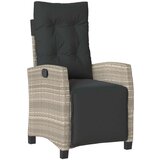 vidaXL 5-delni vrtni jedilni set Svetlo siva Poli ratan | Shoptok.si