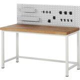 RAU Perforirana plošča, s kompletom držal, za montažo na delovno mizo, z 2 škatlama in 12 držali, ŠxGxV 3000 x 15 x 450 mm | Shoptok.si