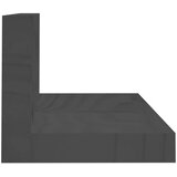  Zidne police 2 kom sive 110x11x9 cm od masivne borovine | shoptok.hr