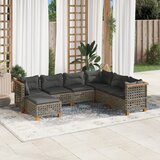  The Living Store Vrtna sedežna garnitura 7-delna z blazinami siv poli ratan - Vrtna Sedežna Garniture, (21469055) | Shoptok.si