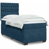  Box spring krevet s madracem plavi 90x190 cm baršunasti | shoptok.hr
