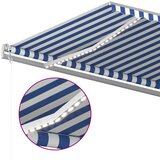  Automatska tenda sa senzorom LED 600x350 cm plavo-bijela | shoptok.hr