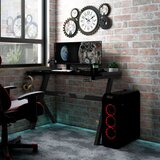  Igraći stol LED s nogama u obliku slova Y crni 90 x 60 x 75 cm | shoptok.hr