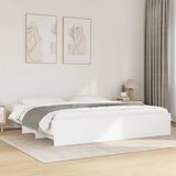 Maison Chic Posteljni okvir - Dvoposteljna postelja - Zakonska postelja brez vzmetnice bela 180x200 cm inženirski les-J3761, (21761474) | Shoptok.si