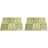 vidaXL Talne plošče 12 kosov 50x50 cm lesene zelene, (21143901) | Shoptok.si