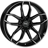 RIAL A16 5x114,3 ET38 6,5x16 LUCCA črna spredaj polirana 70,1 (Citroen, Dacia, Fiat, Honda, Hyundai, | Shoptok.si