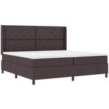 LED Box Spring Krevet Tamno smeđa 200 x 200 cm tkanina | shoptok.hr