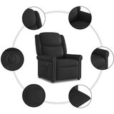 vidaXL Električni naslanjač sijoče črno umetno usnje | Shoptok.si
