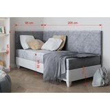 Molarem Home Dječji tapecirani krevet LAGOS III - 200x90 cm - Madrac s Bonnell oprugama | shoptok.hr