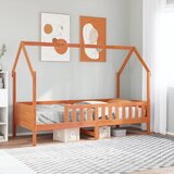 Maison Chic Otroška postelja - Otroški ležaj - Otroški posteljni okvir voščeno rjav 90x190 cm trdna borovina, (21698394) | Shoptok.si