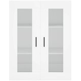  Visoka komoda bijela 69,5x34x180 cm konstruirano drvo Slike