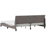 Krevet s madracem smeđesivi 200x200 cm od tkanine - Sivo-smeđa 200 x 200 cm | shoptok.hr