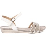 Shelvt White sandals with a shimmering strap Cene