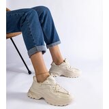 Gemre Beige Women's Sports Sneakers Urena | Shoptok.si