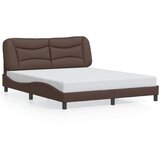Maison Chic Posteljni okvir - Dvoposteljna postelja - Zakonska postelja z vzglavjem rjav 160x200 cm umetno usnje-J6002, (21775233) | Shoptok.si