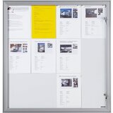 eurokraft pro Vitrina s krilnimi vrati, zunanje mere ŠxVxG 742 x 1005 x 33 mm, kovinska zadnja stena | Shoptok.si