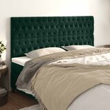  Uzglavlje tamnozeleno 180x7x118/128 cm baršunasto | shoptok.hr