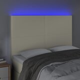  LED uzglavlje krem 144x5x118/128 cm od umjetne kože | shoptok.hr