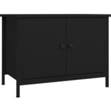 Maison Chic TV omarica - TV stojalo - Televizijska omarica z vrati črna 60x35x45 cm inženirski les, (21698853) Cene