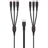 XO Kabel NB196 6v1 2x Lightning + USB-C + microUSB 1,2m / 2m, (20441912) Cene