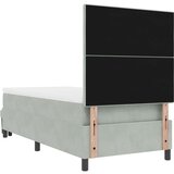  Postelja z vzmetnico z vzmetnico Svetlo siva 90 x 190 cm Žamet, (5000128601) | Shoptok.si