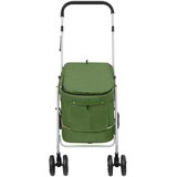  Sklopiva kolica za pse zelena 100x49x96 cm od lanene tkanine | shoptok.hr