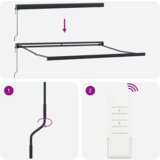 vidaXL Avtomatska retraktibilna tenda rdeče in bele črte 300x250 cm | Shoptok.si