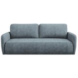 Makamii Prašno modra raztegljiva/s prostorom za shranjevanje sedežna garnitura iz šenilje 218 cm Lilo – | Shoptok.si